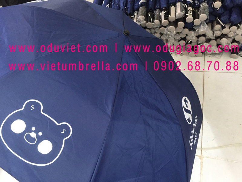 xưởng sản xuất ô dù cầm tay in logo quảng cáo
